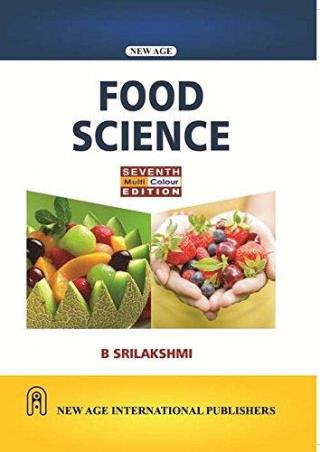 Book cover number 1 for Food Science written by B. Srilakshmi published by New Age International (P) Limited, Publishers