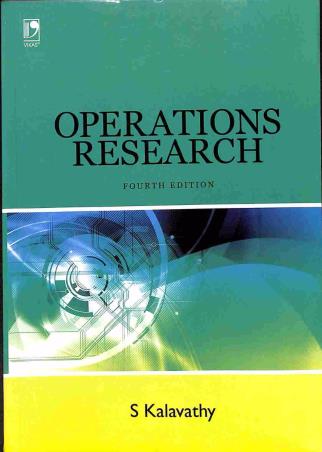 Book cover number 1 for Operations Research written by S. Kalavathy published by Vikas Publishing House Pvt Ltd