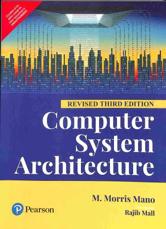 Book cover number 1 for Computer System Architecture written by M. Morris Mano published by Pearson Education