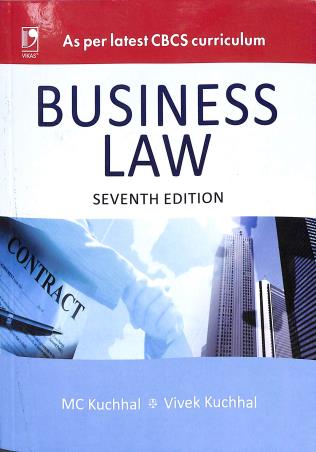 Book cover number 1 for Business Law written by M. C. Kuchhal, Vivek Kuchhal published by Vikas Publishing House Pvt Ltd