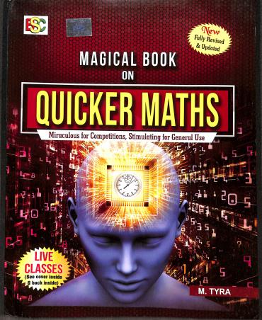 Book cover number 1 for Magical Book On Quicker Maths written by M. Tyra published by BSC Publishing Co. Pvt. Ltd.