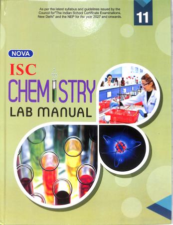 Book cover number 2 for ISC Chemistry Lab Manual Class 11 (NEP) written by A. Kumar published by Evergreen Publications (India) Ltd.
