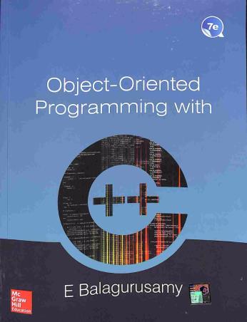 Book cover number 1 for Object Oriented Programming with C++ written by E. Balagurusamy published by McGraw Hill Education Private Limited