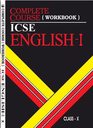 Book cover number 1 for Complete Course (Workbook) ICSE English -1 Class 10 written by Mousumi Sharma published by Oswal Publishers