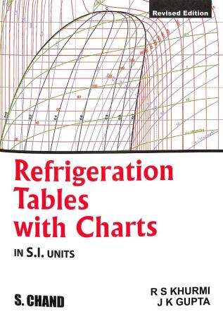 Book cover number 2 for Refrigeration Tables With Charts written by R. S. Khurmi, J. K. Gupta published by S. Chand Publishing
