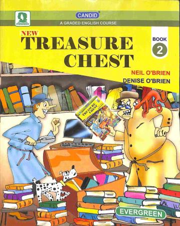 Book cover number 1 for Candid New Treasure Chest Book 2 (A Graded English Course) written by Neil O'Brien, Denise O'Brien published by Evergreen Publications (India) Ltd.