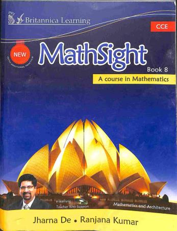 Book cover number 1 for New Math Sight Book 8 CCE (A Course In Mathematics) written by Jharna De, Ranjana Kumar published by Indiannica Learning
