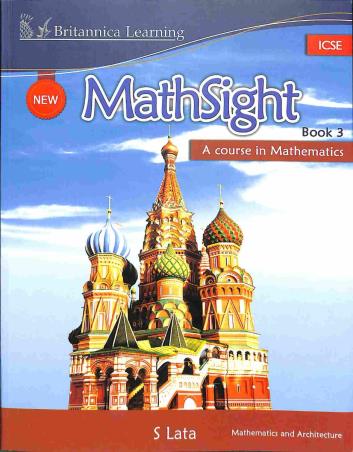 Book cover number 1 for New Math Sight Book 3 ICSE (A Course In Mathematics) written by S. Lata published by Indiannica Learning