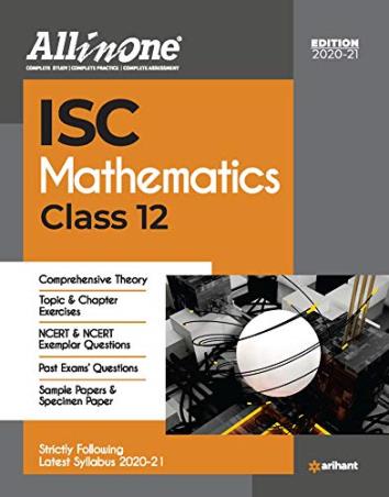 Book cover number 1 for All In One ISC Mathematics Class 12 written by Jitender Gupta, Brijesh Dwivedi published by Arihant Prakashan