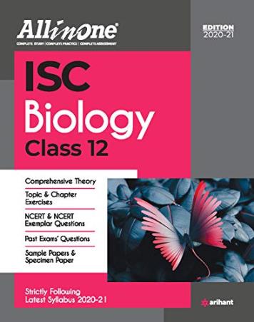 Book cover number 1 for All In One ISC Biology Class 12 written by Rashmi Gupta, Gitika Bhati published by Arihant Prakashan