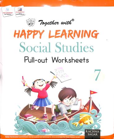 Book cover number 1 for Together With Happy Learning Social Studies 7 (Pull-Out Worksheets) written by Seema Awasthi published by Rachna Sagar Pvt. Ltd.