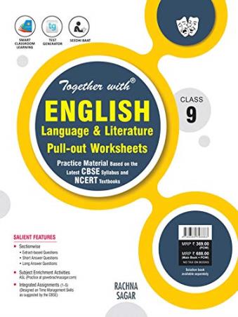 Book cover number 1 for Together With English Language & Literature Pull-Out Worksheets Class 9 CBSE written by Urmil Gagroo, Shalini Uppal published by Rachna Sagar Pvt. Ltd.