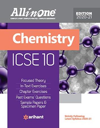 Book cover number 1 for All In One Chemistry ICSE Class 10 written by Saleha Parvez, Shikha Goel published by Arihant Prakashan