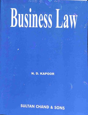 Book cover number 1 for Business Law written by N. D. Kapoor published by Sultan Chand & Sons (P) Ltd