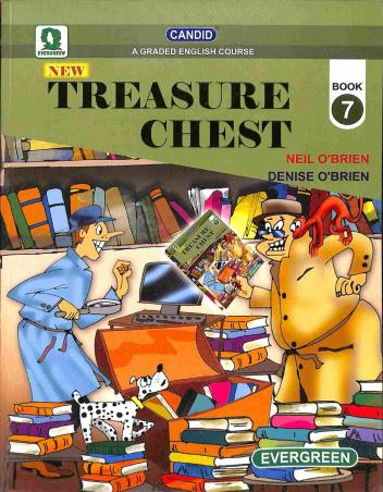 Book cover number 1 for Candid New Treasure Chest Book 7 (A Graded English Course) written by Neil O'Brien, Denise O'Brien published by Evergreen Publications (India) Ltd.