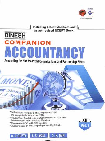 Book cover number 1 for Dinesh Companion Accountancy Class 12 Volume 1, 2, & 3 CBSE (Set Of 3 Books) written by S. K. Jain, O. P. Gupta, S. R. Goel published by S. Dinesh Sales Corp.