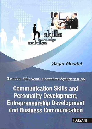 Book cover number 1 for Communication Skills And Personality Development, Entrepreneurship Development And Business Communic written by Sagar Mondal published by Kalyani Publishers