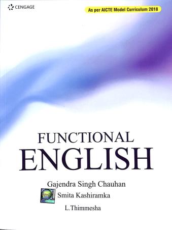 Book cover number 1 for Functional English written by Gajendra Singh Chauhan, Smita Kashiramka, L. Thimmesha published by Cengage Learning India Private Limited