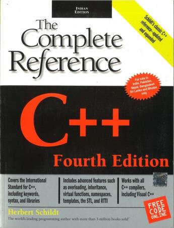 Book cover number 1 for The Complete Reference C++ written by Herbert Schildt published by McGraw Hill Education Private Limited