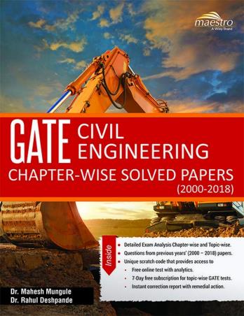 Book cover number 1 for GATE : Civil Engineering Chapter-Wise Solved Papers (2000-2018) written by Mahesh Mungule, Rahul Deshpande published by Wiley India Pvt. Ltd.