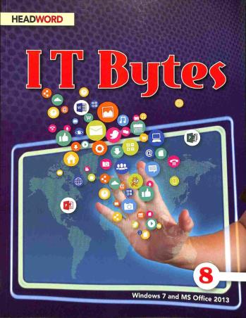 Book cover number 1 for IT Bytes 8 written by Meera Agarwal published by Headword Publishing Company