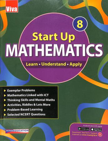 Book cover number 1 for Start Up Mathematics Book 8 (Learn. Understand. Apply) NEP 2020 written by Monicaa Abhijit published by Viva Education