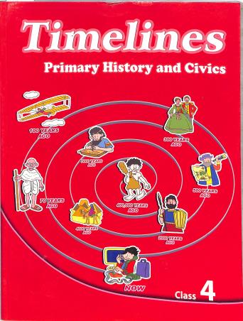 Book cover number 1 for Timelines Class 4 (Primary History And Civics) written by Meenakshi Atal, Anuradha Bhattacharyya published by Orient BlackSwan