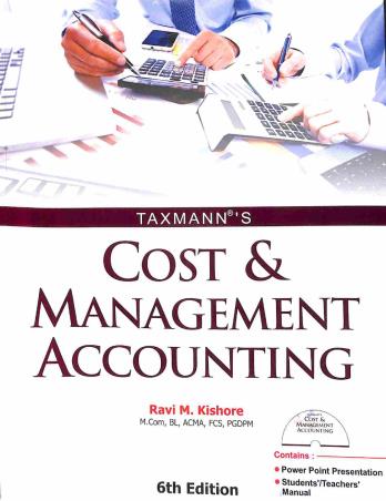 Book cover number 1 for Cost & Management Accounting written by Ravi M. Kishore published by Taxmann Publications Pvt. Ltd.
