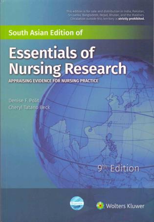 Book cover number 1 for Essentials Of Nursing Research (Appraising Evidence For Nursing Practice) written by Denise F. Polit, Cheryl Tatano Beck published by Wolters Kluwer