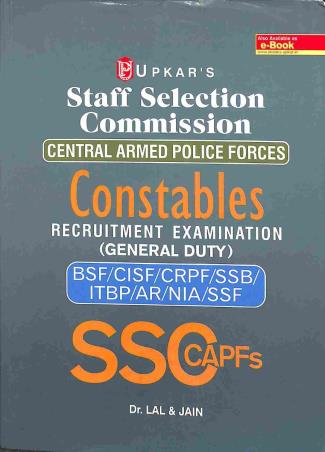Book cover number 1 for SSC CAPFs Constables Recruitment Examination (General Duty) written by Lal, Jain published by Upkar Prakashan