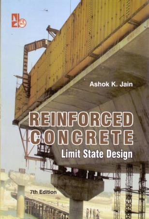 Book cover number 2 for Reinforced Concrete (Limit State Design) written by Ashok K. Jain published by Nem Chand & Bros.