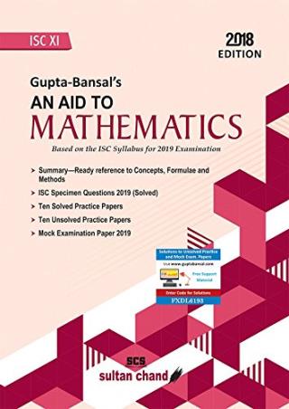 Book cover number 1 for Gupta-Bansal's An Aid To Mathematics ISC 11 written by V. K. Gupta, A. K. Bansal published by Sultan Chand & Sons (P) Ltd