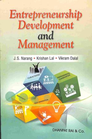Book cover number 1 for Entrepreneurship Development And Management written by J. S. Narang, Krishan Lal, Vikram Dalal published by Dhanpat Rai & Co. (Pvt.) Ltd.