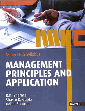 Book cover number 1 for Management Principles And Application written by Shashi K. Gupta, P. K. Sharma, Rahul Sharma published by Kalyani Publishers