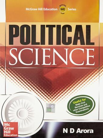 Book cover number 1 for Political Science written by N. D. Arora published by McGraw Hill Education Private Limited