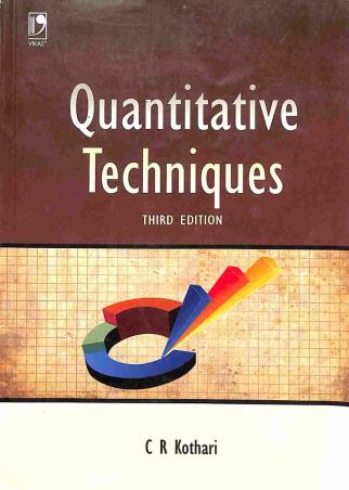 Book cover number 1 for Quantitative Techniques written by C. R. Kothari published by Vikas Publishing House Pvt Ltd