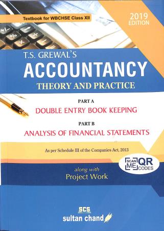 Book cover number 1 for T.S. Grewal's Accountancy (Part A and B) - A Textbook For WBCHSE Class 12 written by T. S. Grewal, H. S. Grewal, G. S. Grewal published by Sultan Chand & Sons (P) Ltd