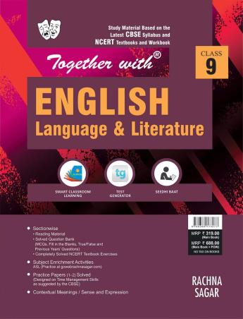 Book cover number 1 for Together With English Language & Literature 9 (CBSE) written by Neeta Sharma published by Rachna Sagar Pvt. Ltd.