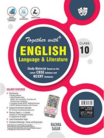 Book cover number 1 for Together With English Language & Literature CBSE Class 10 written by Neeta Sharma published by Rachna Sagar Pvt. Ltd.