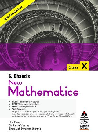 Book cover number 1 for S. Chand New Mathematics Class 10 written by Rama Verma, Bhagwat Swarup Sharma, H. K. Das published by S. Chand Publishing