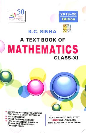 Book cover number 1 for A Text Book Of Mathematics Class 11 (CBSE) written by K. C. Sinha published by Rastogi Publications