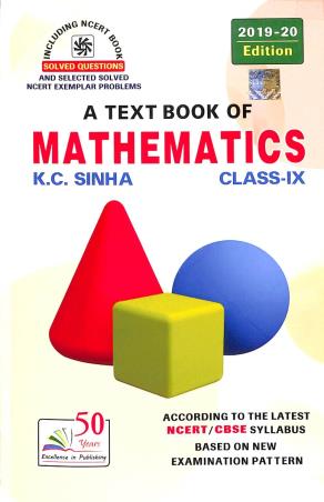 Book cover number 1 for A Text Book Of Mathematics Class 9 (CBSE) written by K. C. Sinha published by Rastogi Publications