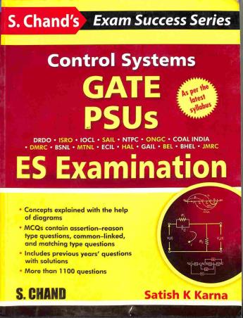 Book cover number 1 for Control Systems GATE PSUs ES Examination written by Satish K. Karna published by S. Chand Publishing