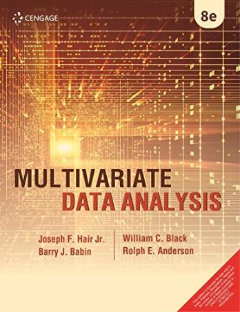 Book cover number 1 for Multivariate Data Analysis written by Barry J. Babin, Joseph F. Hair Jr., William C. Black published by Cengage Learning India Private Limited