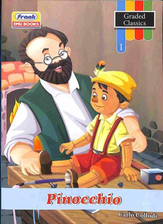 Book cover number 1 for Pinocchio written by Carlo Collodi published by Frank Educational Aids