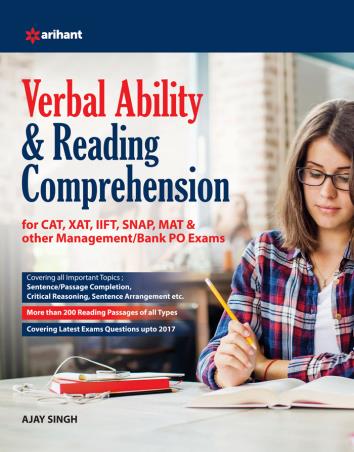 Book cover number 1 for Verbal Ability & Reading Comprehension written by Ajay Singh published by Arihant Publications (India) Limited
