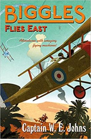Book cover number 1 for Biggles Flies East written by W. E. Johns published by Red Fox