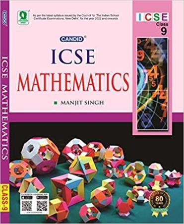 Book cover number 1 for Candid ICSE Mathematics 9 written by R. C. Joshi published by Evergreen Publications (India) Ltd.