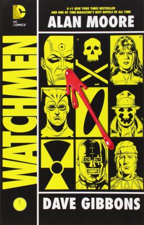 Book cover number 1 for Watchmen written by Alan Moore published by DC Comics