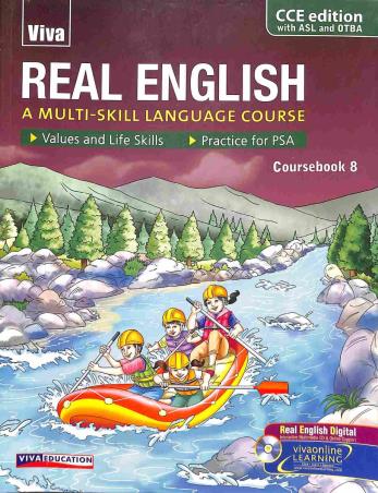 Book cover number 1 for Real English Coursebook 8 CCE (A Multi - Skill Language Course) written by Beena Sugathan published by Viva Education